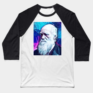 Charles Darwin Snowy Portrait | Charles Darwin Artwork 5 Baseball T-Shirt